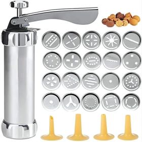 Cookie Press Gun Kit Includes 20 Cookie Dies For DIY Biscuit Maker And Christmas Cookie