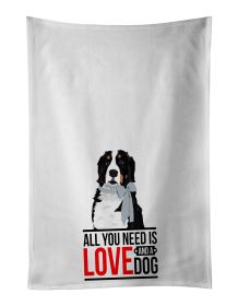 Bernese Mountain Dog #3 Kitchen Towel Set of 2 White Dish Towels Decorative Bathroom Hand towel for Hand, Face, Hair, Yoga, Tea, Dishcloth, 19 X 28"