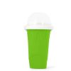 Summer Squeeze Homemade Juice Water Bottle Quick-Frozen Smoothie Sand Cup Pinch Fast Cooling Magic Ice Cream Slushy Maker Beker - Green