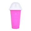 Summer Squeeze Homemade Juice Water Bottle Quick-Frozen Smoothie Sand Cup Pinch Fast Cooling Magic Ice Cream Slushy Maker Beker - Pink