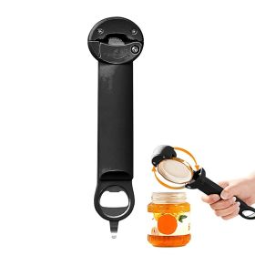 Multifunctional Retractable Bottle Opener Stainless Steel Can Opener - BLACK