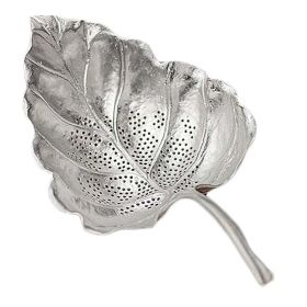 Tin Leaf Tea Strainer Handmade Tea Infuser Chinese Style Tea Strainer Tea Filter Kung Fu Tea Accessory,Silver - Default