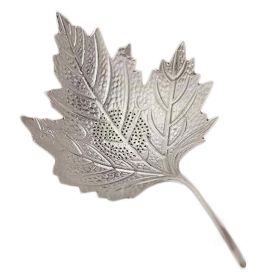Tin Maple Tea Strainer Handmade Tea Infuser Chinese Style Tea Strainer Tea Filter Kung Fu Tea Accessory,Silver - Default