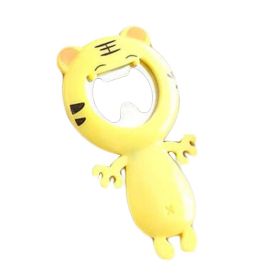 2 Pieces Bottle Opener Yellow Bottle Opener PVC Shell Cute Tiger Bottle Opener - Default