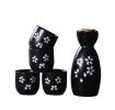 5 Pcs Ceramic Japanese Sake Set Traditional 1 Tokkuri Bottle & 4 Ochoko Cups [M] - ST-HOM3136596011-EMMA03297