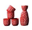 5 Pcs Ceramic Japanese Sake Set Traditional 1 Tokkuri Bottle & 4 Ochoko Cups [P] - ST-HOM3136596011-EMMA03300