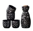 5 Pcs Ceramic Japanese Sake Set Traditional 1 Tokkuri Bottle & 4 Ochoko Cups [O] - ST-HOM3136596011-EMMA03299