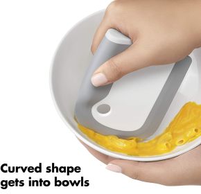 Kitchen Soft Rubber Scraper Dinner Plate Soft Rubber Cleaning Tool All-in-one Cutlery Scraper Cleaning Brush - 26af