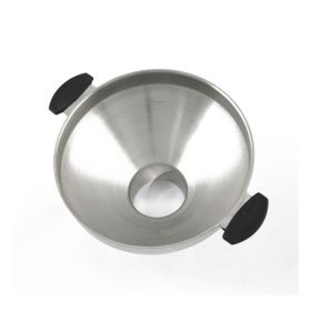 Double Handle Wide-Mouth Funnel Stainless Steel Sturdy and Heat Resistant Funnel Kitchen Gadget Tool - stainless steel