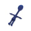 Human Body Shape Silicone Baby Spoon Scoop Heat Resistant Rice Spoon Soft Bendable Baby Care Safe Feeding Accessories - blue