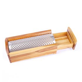 Wooden Grater Box with Drawer Eco-Friendly Parmesan Cheese Nutmeg Ginger Potato Radish Vegetables Fruits Shredder - wood