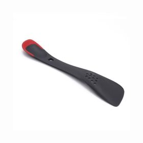 Multi-Function 5 in 1 Leaking Shovel Heat-Resistant Silicone Shovel Leaking Cooking Spoon Spatula Serrated Edge Kitchen Cooking Utensils - red