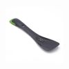 Multi-Function 5 in 1 Leaking Shovel Heat-Resistant Silicone Shovel Leaking Cooking Spoon Spatula Serrated Edge Kitchen Cooking Utensils - green
