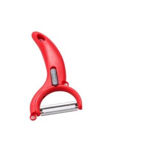 Rotatable Blade Peeler Swivel Blade Multi-Functional Peeler for Fruits Vegetables Potato Carrots Pairing Knife Kitchen Gadget Tool - red peeler