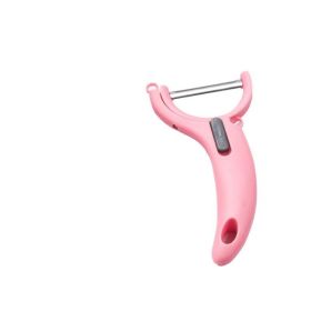 Rotatable Blade Peeler Swivel Blade Multi-Functional Peeler for Fruits Vegetables Potato Carrots Pairing Knife Kitchen Gadget Tool - pink peeler