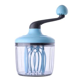Hand Held Egg Beater Hand Crank Mixers Kitchen Multifunctional Hand Mixer for Egg Milk Shake Cream Mayonnaise Kitchen Gadget Tool - blue