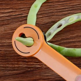 Bean Slicer Multifunction Cutter Snow Bean Green Bean French Stainless Steel Long Bean Shredder Home Kitchen Tool - orange