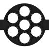 Silicone 7 Holes Fried Egg Mold Pancake Maker Mold Forms Non-Stick Easy Omelette Mold Kitchen Accessories - black