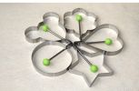 5 Pcs Stainless Steel Fried Egg Mold Creative Cake Mold Baking Kitchen Gadgets - silver