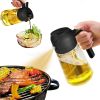 Olive Oil Dispenser, 2 in 1 Oil Sprayer for Cooking - black
