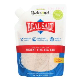 Real Salt Sea Salt - Ancient - Fine - Pouch - Case Of 6 - 16 Oz - Default
