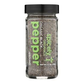 Spicely Organics - Organic Peppercorn - Black Ground - Case Of 3 - 1.7 Oz. - Default