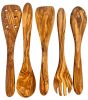 Olive Wood Kitchen Servers Set -5 pcs - As shown