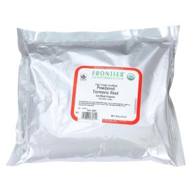 Frontier Herb Turmeric Root Organic Fair Trade Certified Powder Ground Alleppey 1 To 4 Percent Curcumin - Single Bulk Item - 1lb - Default