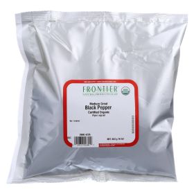 Frontier Herb Pepper Organic Black Medium Grind - Single Bulk Item - 1lb - Default
