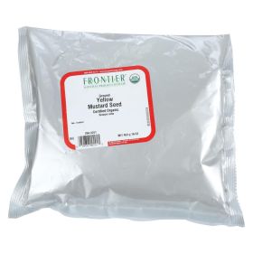 Frontier Herb Mustard Seed Organic Powder Yellow Ground - Single Bulk Item - 1lb - Default