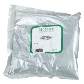 Frontier Herb Pepper Black Medium Grind Dustless 30 Mesh - Single Bulk Item - 1lb - Default