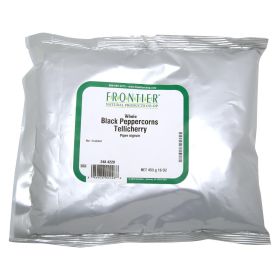 Frontier Herb Peppercorns - Whole - Black - Tellicherry Grade - Bulk - 1 Lb - Default