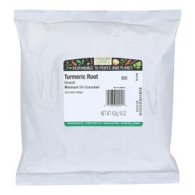 Frontier Herb Tumeric Root Ground Alleppey 5 Percent Curcumin - Single Bulk Item - 1lb - Default