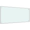 Kitchen Backsplash White 39.4"x19.7" Tempered Glass - White