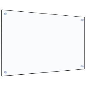 Kitchen Backsplash Transparent 31.5"x19.7" Tempered Glass - Transparent