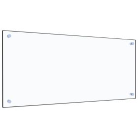 Kitchen Backsplash Transparent 35.4"x15.7" Tempered Glass - Transparent