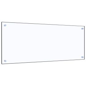 Kitchen Backsplash Transparent 39.4"x15.7" Tempered Glass - Transparent