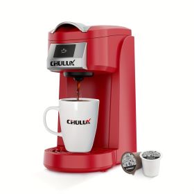 kiCHULUX Single Serve Coffee Maker Red KCUP Pod Coffee Brewer, Upgrade Single Cup Coffee Machine Fast Brewing
