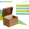 Oceanstar Bamboo Recipe Box with Divider - RB1408