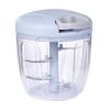 900ML Manual Meat Mincer Garlic Chopper Rotate Garlic Press Crusher Vegetable Onion Cutter Kitchen Cooking Accessories - Blue