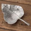 Tin Leaf Tea Strainer Handmade Patterned Tea Infuser Chinese Style Tea Strainer Tea Filter Kung Fu Tea Accessory,Silver - Default