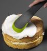 Multi-Function 5 in 1 Leaking Shovel Heat-Resistant Silicone Shovel Leaking Cooking Spoon Spatula Serrated Edge Kitchen Cooking Utensils - green