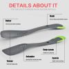 Multi-Function 5 in 1 Leaking Shovel Heat-Resistant Silicone Shovel Leaking Cooking Spoon Spatula Serrated Edge Kitchen Cooking Utensils - red