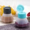 Mini Portable Bottle Dispenser Silicone Leak Proof Squeezable Salad Dressing Mayo Ketchup Mustard Hot Sauce Bottle Kitchen Tool - black
