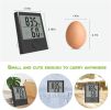 Mini Hygro-Thermometer Digital Monitor Humidity Gauge - Black