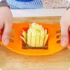 Potato Cutter Stainless Steel Potato Cutting Tool French Fry Cutter Cooking Kitchen Gadget - orange cutter