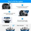 Culinary Butane Torch Lighter Refillable Blow Torch Adjustable Flame Kitchen Cooking BBQ Torch  (Gas Not Included) - Black