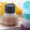 Mini Portable Bottle Dispenser Silicone Leak Proof Squeezable Salad Dressing Mayo Ketchup Mustard Hot Sauce Bottle Kitchen Tool - black