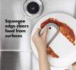 Kitchen Soft Rubber Scraper Dinner Plate Soft Rubber Cleaning Tool All-in-one Cutlery Scraper Cleaning Brush - 26af
