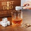 Stainless Steel Whiskey Glasses Stones Set - To Dad